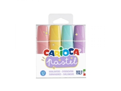 Marcadores fluor pastel pack 4 CARIOCA
