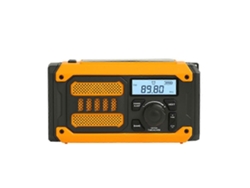 Radio portátil de emergencia, recargable con energía solar, mini radio FM/AM con manivela y linterna LED. GOKOCO