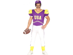 Disfraz de Hombre DISFRAZZES Quarterback Usa Morado Y Amarillo (Talla: L)
