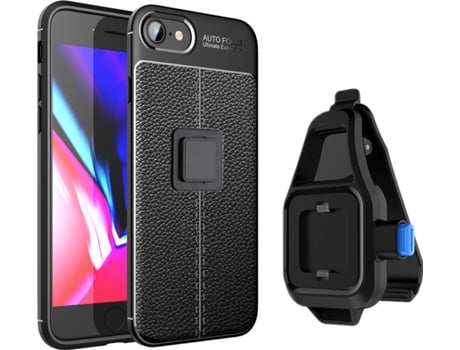 Funda iPhone 8 Rugged Leather con Soporte de Cintura Negro