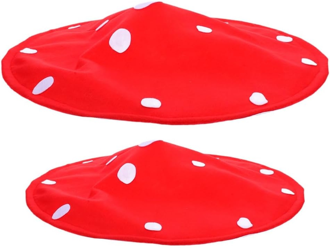Chapéus De Cogumelo Vermelho Para Cosplay, Para Meninos, Meninas E Adultos, Tamanho Único, Acessório De Fantasia.