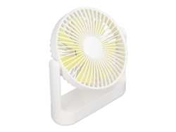 Ventilador De Escritorio Usb 3 En 1 Con 4 Velocidades, Ángulo De 270°, Portátil, Blanco.