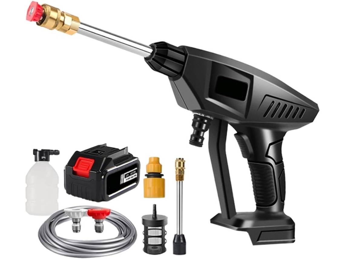 500w Électrique Sans Fil Haute Pression Laveuse 20000mah Pistolet À Eau 21v Battery Lavage De