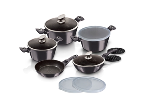 Baterías de Cocina BERLINGER HAUS (20-24-28 cm - Aluminio Forjado - Gris)