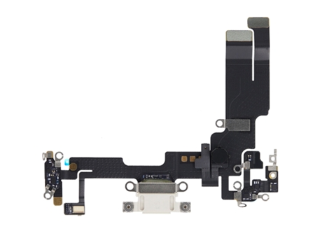 Conector de Carga Lightning para iPhone 14 con Micrófono Blanco CLAPPIO