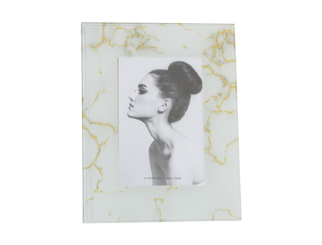 Portafotos DRW Para foto 10x15 cm (Cristal - marmol blanco)