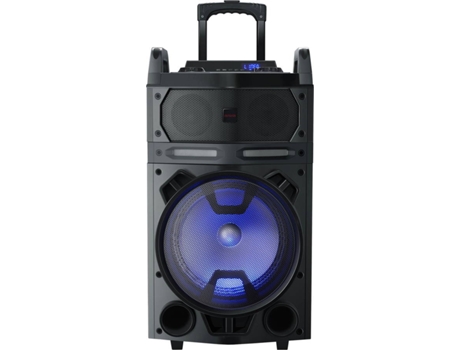 Aiwa Kbtus700 Altavoz trolley bluetooth 2x mando con karaoke 80w sistema de megafonía 80 ruedas negro columna hasta 8