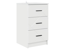 Maison Exclusive - Armario De Noche Con Cajón Blanco Brillante 38 X 38 X 66 Cm