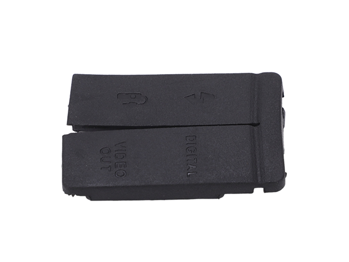 Tapa Inferior De Goma Negra Para Cámara 5d Con Protección De Interfaz Usb Video Out
