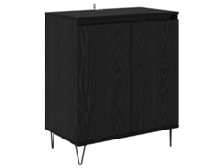 Maison Exclusive - Vitrina Roble Negro 60 X 35 X 70 Cm Madera Contrachapada