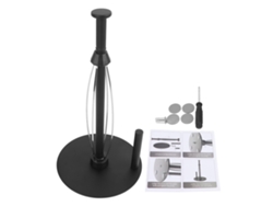 Portarrollos de papel higiénico de acero inoxidable negro para cocina y baño