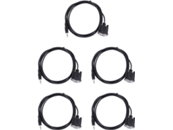 5 Cables A De 9 Pines Vga Db9, Db Trs De 3,5 Mm (1/8 De Pulgada) Con Conector Estéreo Macho Para Datos - 1,8 Metros (6 Pies)