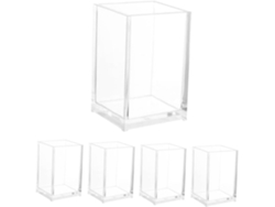 Portalápices De Acrílico Transparente De 5 Piezas, Organizador Multifuncional Para Brochas De Maquillaje.