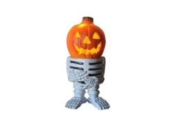 Lámpara De Noche Decorativa De Resina Con Forma De Calabaza De Halloween Para Mesa De Jardín O Dormitorio.