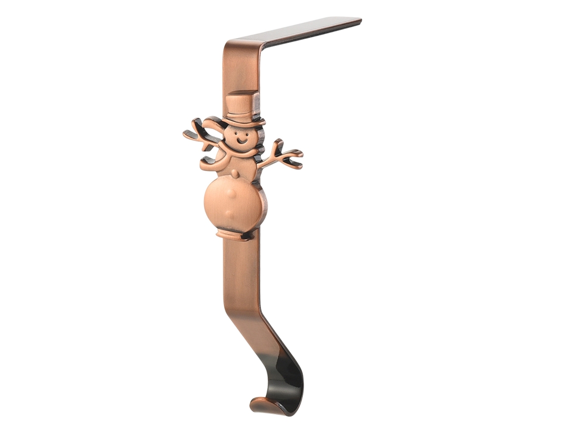 Soporte metálico para medias navideñas, accesorio brillante para chimenea TRUYUETY