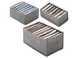 Fasst-3 Organizadores De Ropa Para Armario, Plegables Con Compartimentos Para Ropa, Calzoncillos, Brassieres Y Pantalones