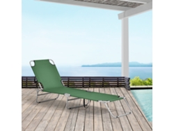Tumbonas CASA.PRO (Acero - Verde - 186x55x24 cm)