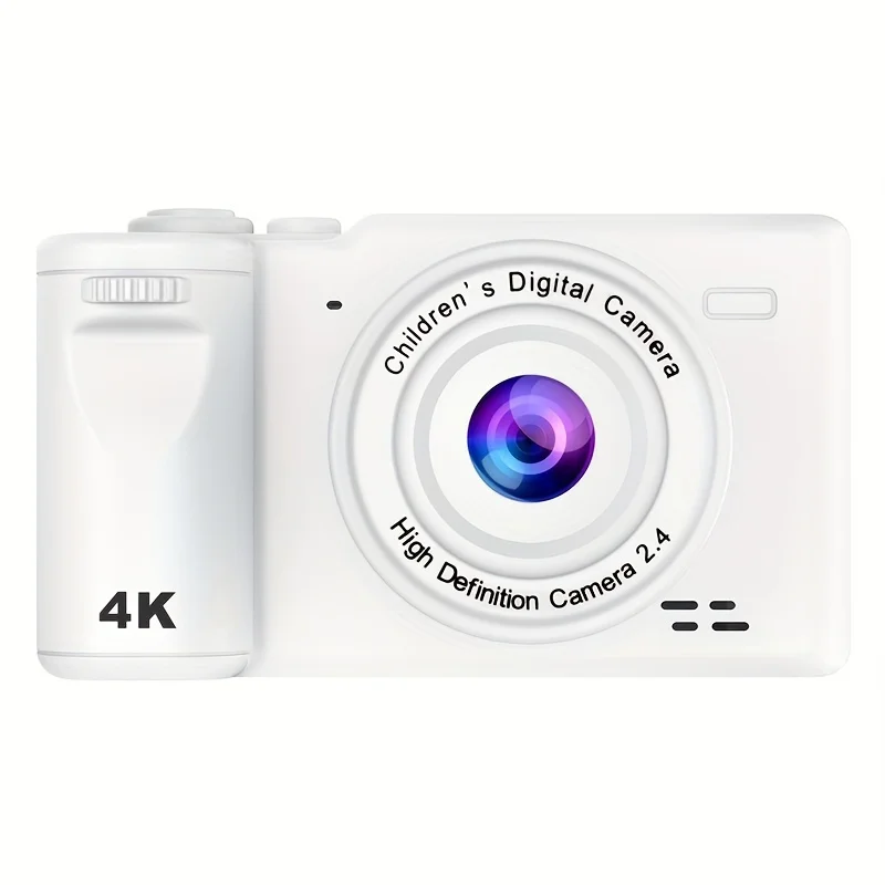 Cámara digital CCD de alta definición (blanca, sin tarjeta) con enfoque automático y zoom óptico de 8x.