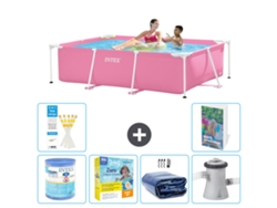 Intex Piscina Com Estrutura Retangular - 220x150x60 Cm - 7-peças S50
