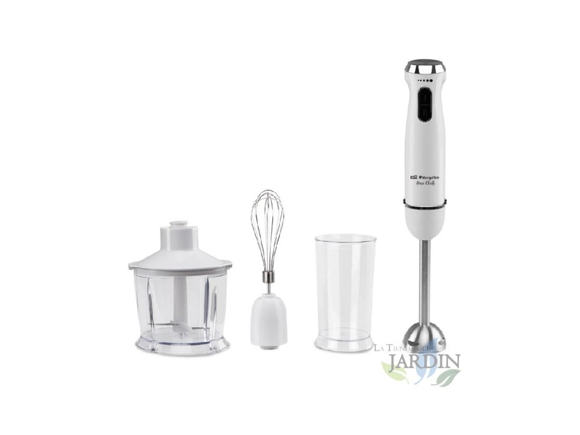 Batidora de Mano + accesorios ORBEGOZO 1000W