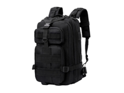 Mochila de nailon de alta densidad, resistente al agua, 30 litros, color negro.