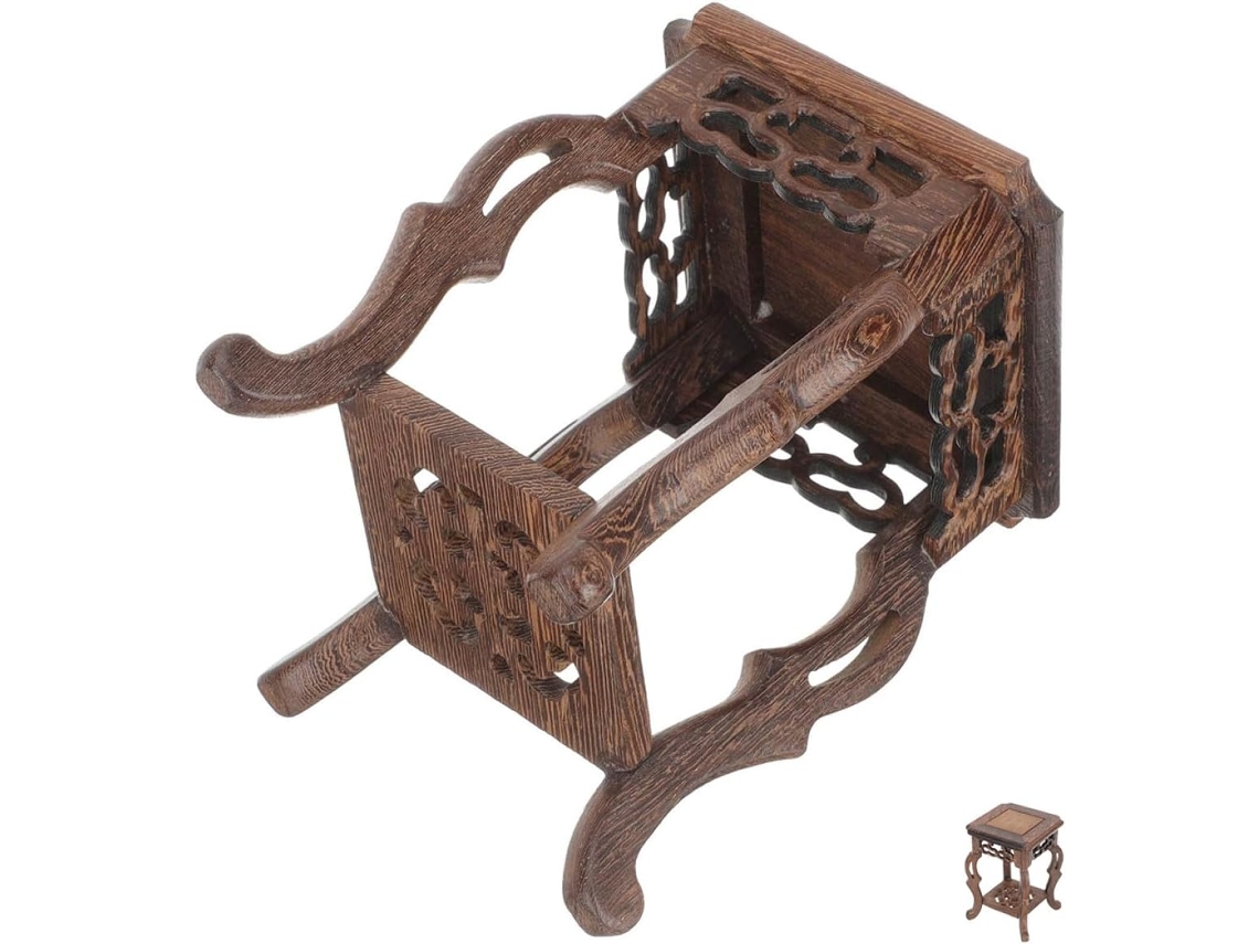 Soporte de madera para flores con forma de pollo 13 17 5 Diseño chino Macetas hechas a mano para plantas de interior Jarrón con alas X Cm GOKOCO