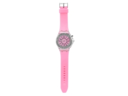 Reloj De Pulsera Para Niña Con Retroiluminación Led Y Correa De Silicona Rosa.