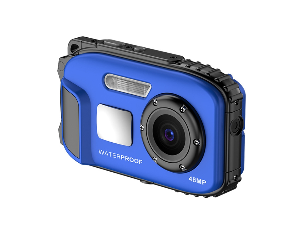 Cámara digital subacuática para niños Chronus HD de 48 MP y 32 GB (azul)