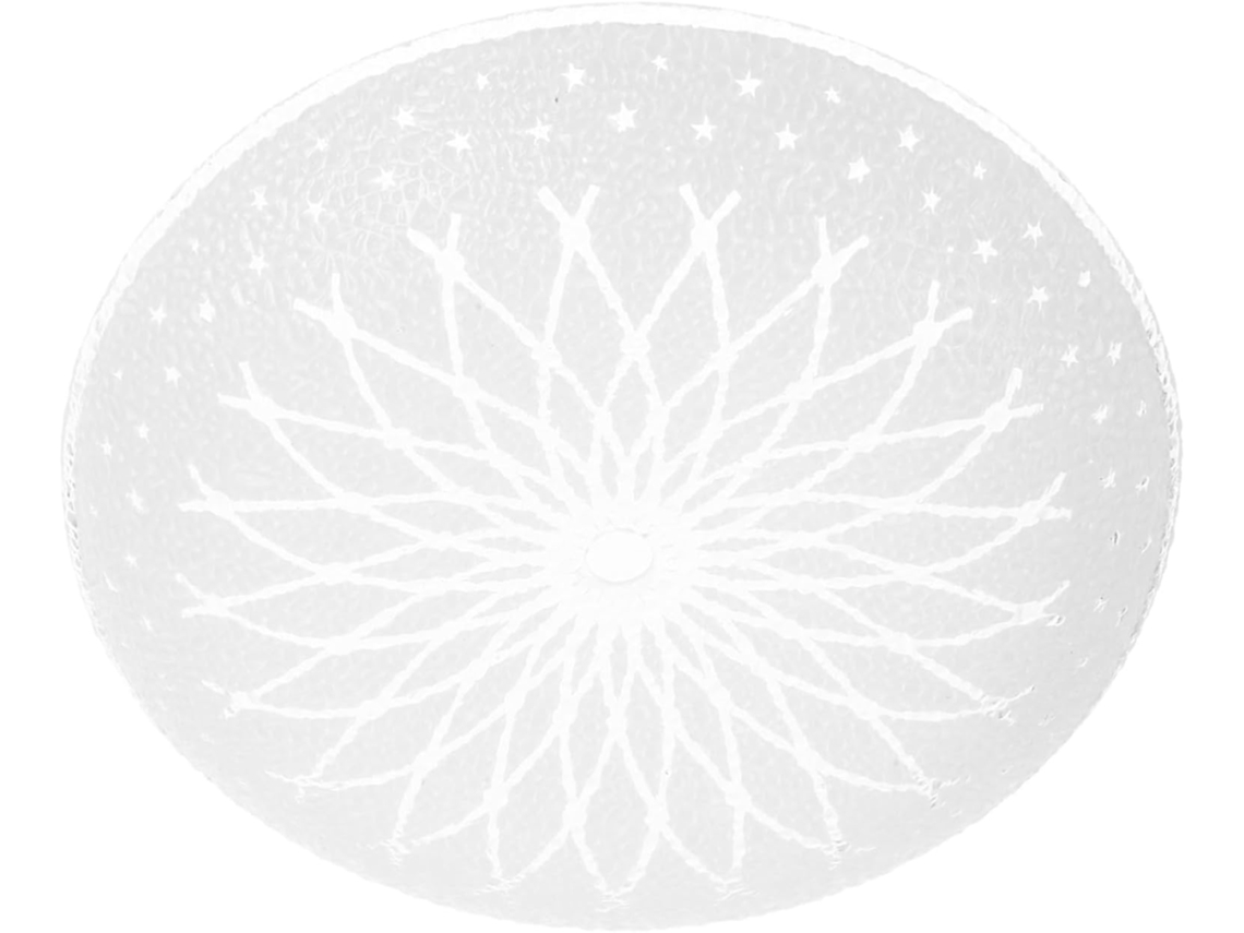 Cúpula de cristal esmerilado para plafón, diámetro 20 cm, altura 3 cm, accesorio de repuesto para la cúpula.