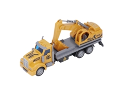 Ats-juguete De Excavadora Amarilla 1:48, Vehículo De Construcción Con Retorno Automático, Juguete Educativo Para Niños Mayor De 3 Años