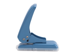 Perforadora De 1 Agujero 5.5mm Redondo Para Hojas Sueltas Papel Cuero Plástico Capacidad 40 Hojas Azul