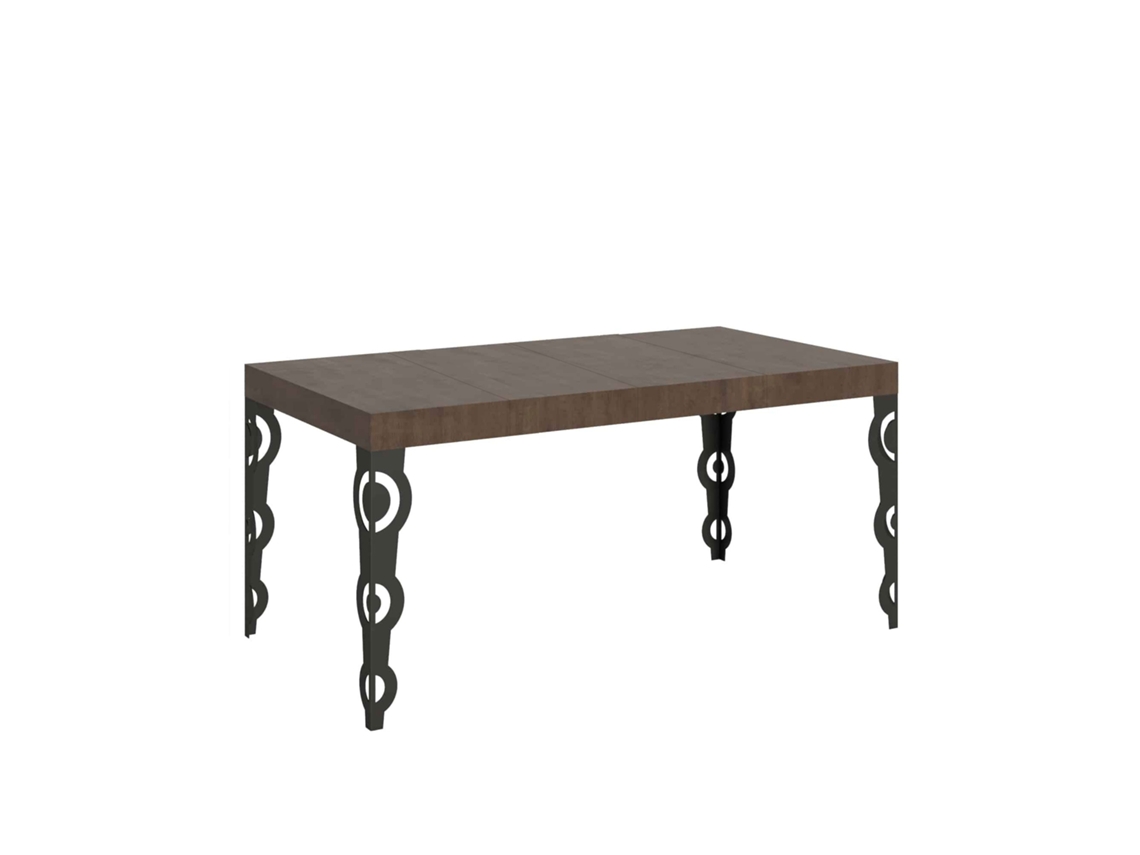 Mesa extensible 90x120/224 cm Karamay Premium Nogal estructura Antracita ITAMOBY