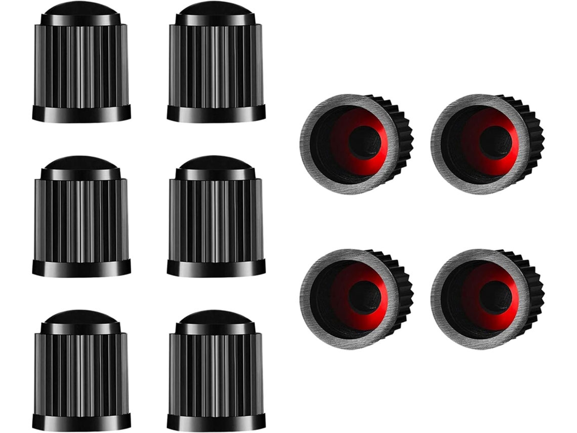 Paquete De 10 Tapones Para Válvulas De Coche/bicicleta (negros)