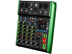 Mezclador De Audio Para Dj, Mezclador De 6 Canales, Función De Tarjeta De Grabación Integrada, Bluetooth.