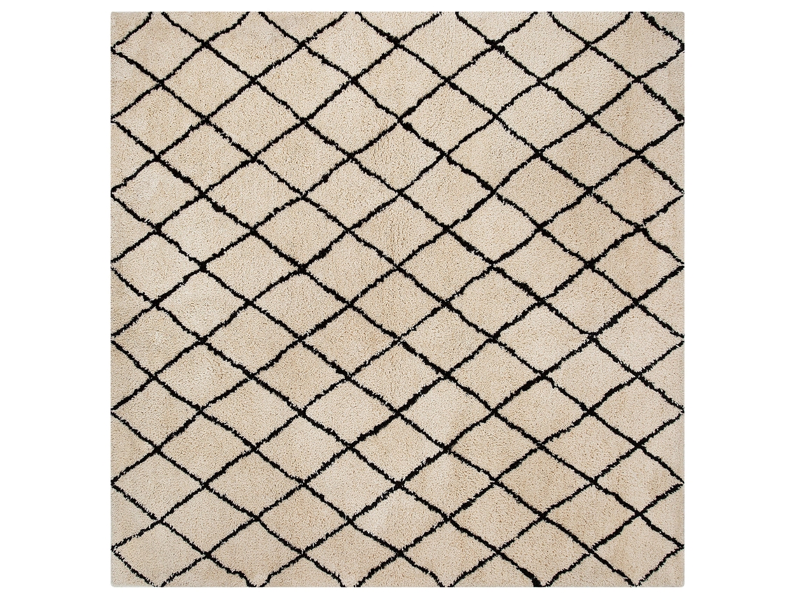 Alfombra de pelo corto BELIANI Midyat de Poliéster Beige 200x200