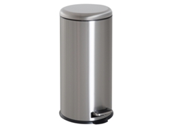 Cubo De Basura Con Pedal De Acero Inoxidable, 30 Litros, Cubo Interior Plateado