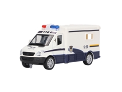 Bjww - Vehículo de juguete para niños, modelo de coche de aleación con retroceso, 4 puertas que se abren, sonido y luz para niños y niñas, gran vehículo policial