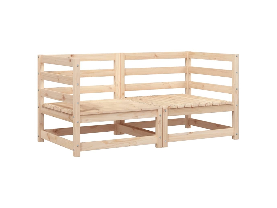 Maison Exclusive - Sofás De Canto P/ Jardim 2 Pcs 70x70x67 Cm Pinho Maciço