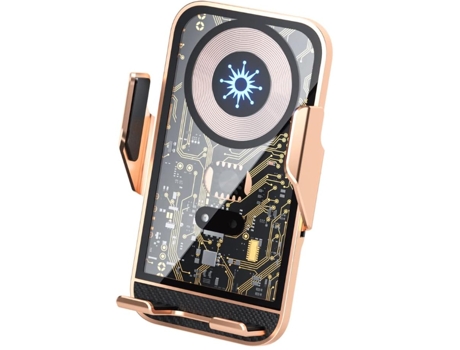 Cargador Coche Inalámbrico Teléfono CHRONUS Oro
