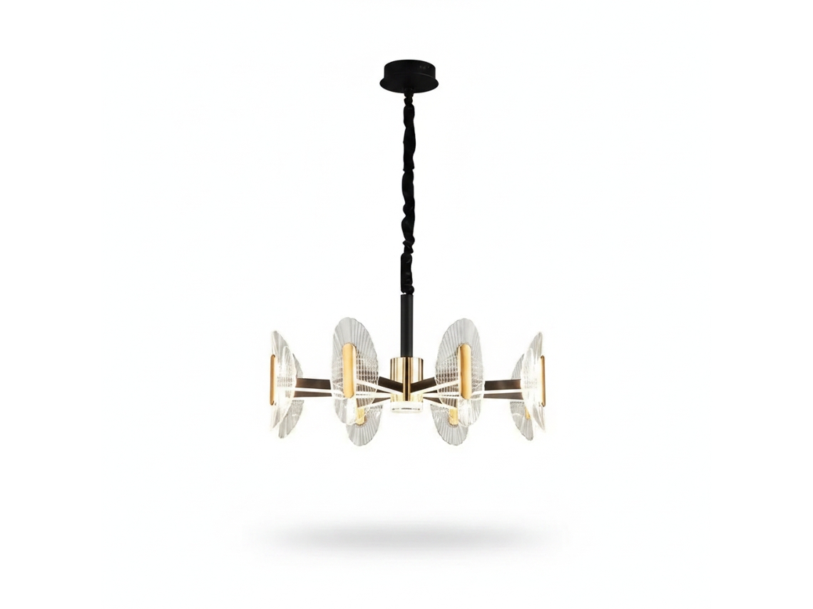 Lámpara De Techo De Cristal Pibaogu Asled-816 (ámbar)