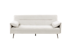 Sofá-cama Beliani Vayla De Tecido Branco 198x64x85