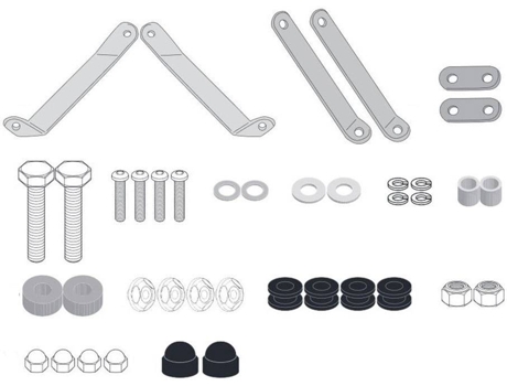 Pára-Brisa GIVI 7057A Kit de Adaptación Sym Hd 300 Plateado