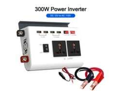 Inversor De Corriente De 300 W Cc 12 V A Ca 110 V Con 4 Puertos Usb Para Coche.