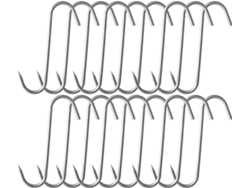 Juego De 20 Ganchos Acero Inoxidable Para Carne Con Puntas Afiladas, Fáciles Limpiar, Colgar Carne, Embutidos