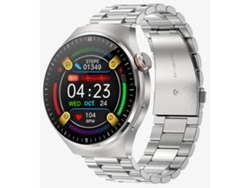 Reloj Inteligente con Control de Salud con un Solo Toque, Ecg, Presión Arterial, Medición de Grasa Corporal y Función Sos, Plata YEMAESRE