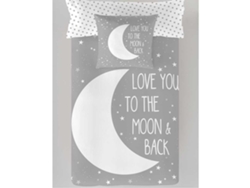 Juego De Sábanas COTTON ARTEAN Infantil/Juvenil Moon Grey 100% Algodón. Cama De 90