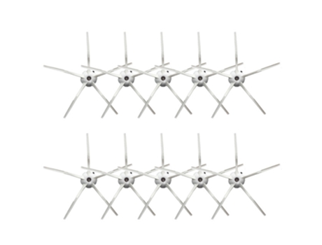 10 piezas de Cepillo Lateral blanco de 5 brazos para Robot Xiaomi para Roborock S50 S51 S55 S5 Max S6 E35 E2 piezas de Robot aspirador