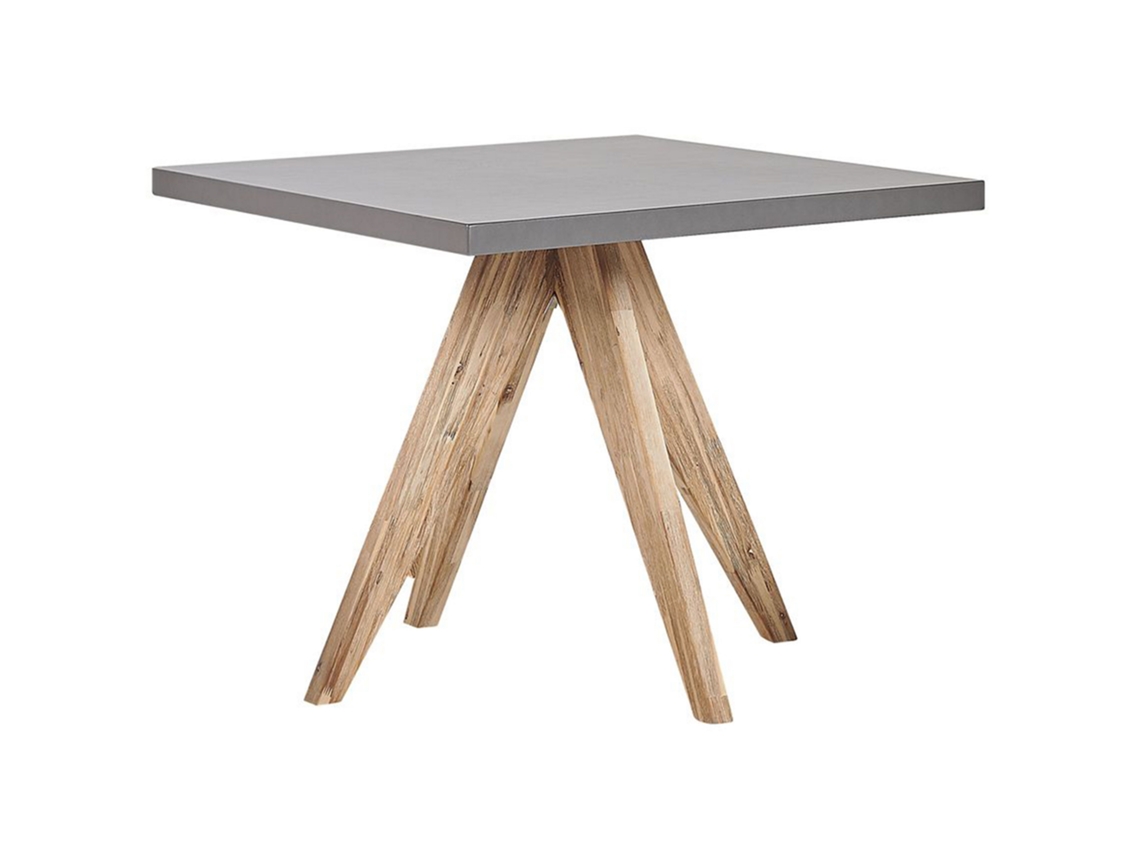 Mesa de jardín BELIANI Olbia de Cemento reforzado con fibra Gris 90x90x76