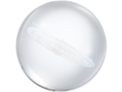 Esfera de cristal 3D Sistema solar Tecnología de corte avanzada Superficie de plata maciza Decoración elegante Regalo GOKOCO