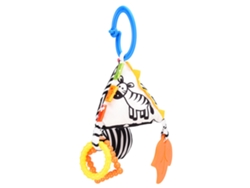 Colgante Campanilla Blanco y Negro para Bebé con Suave Sonajero de Peluche Geométrico para Recién Nacidos